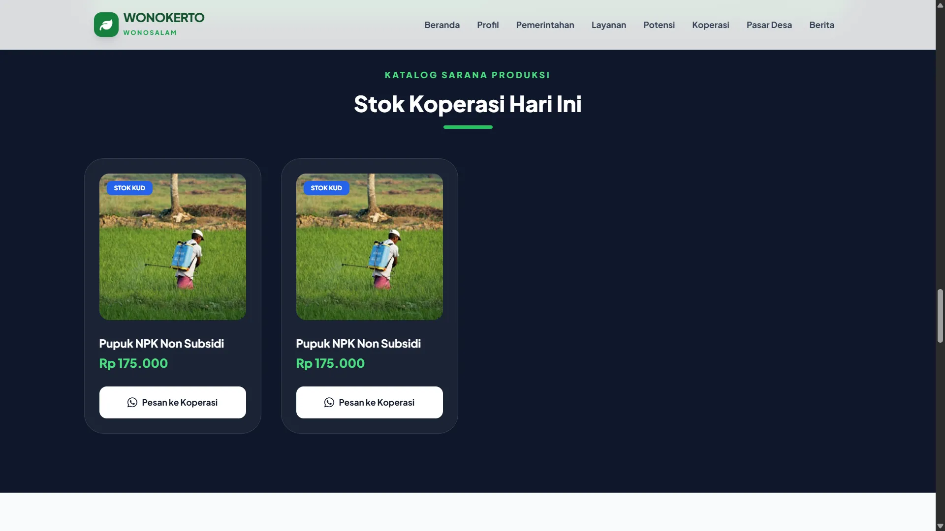 Website Desa Wonokerto